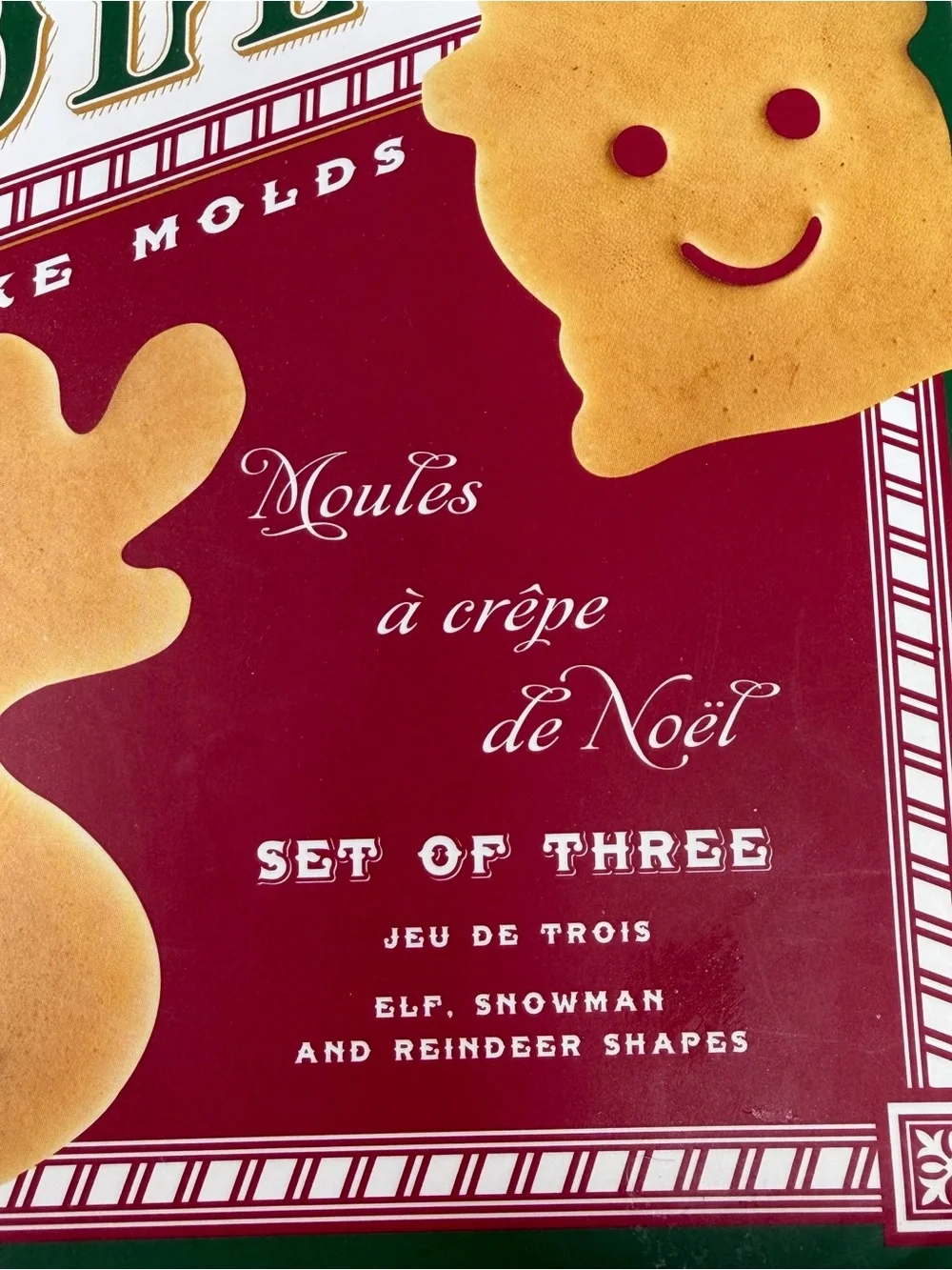 Williams Sonoma Kids North Pole Pancake Molds Elf Snowman Reindeer